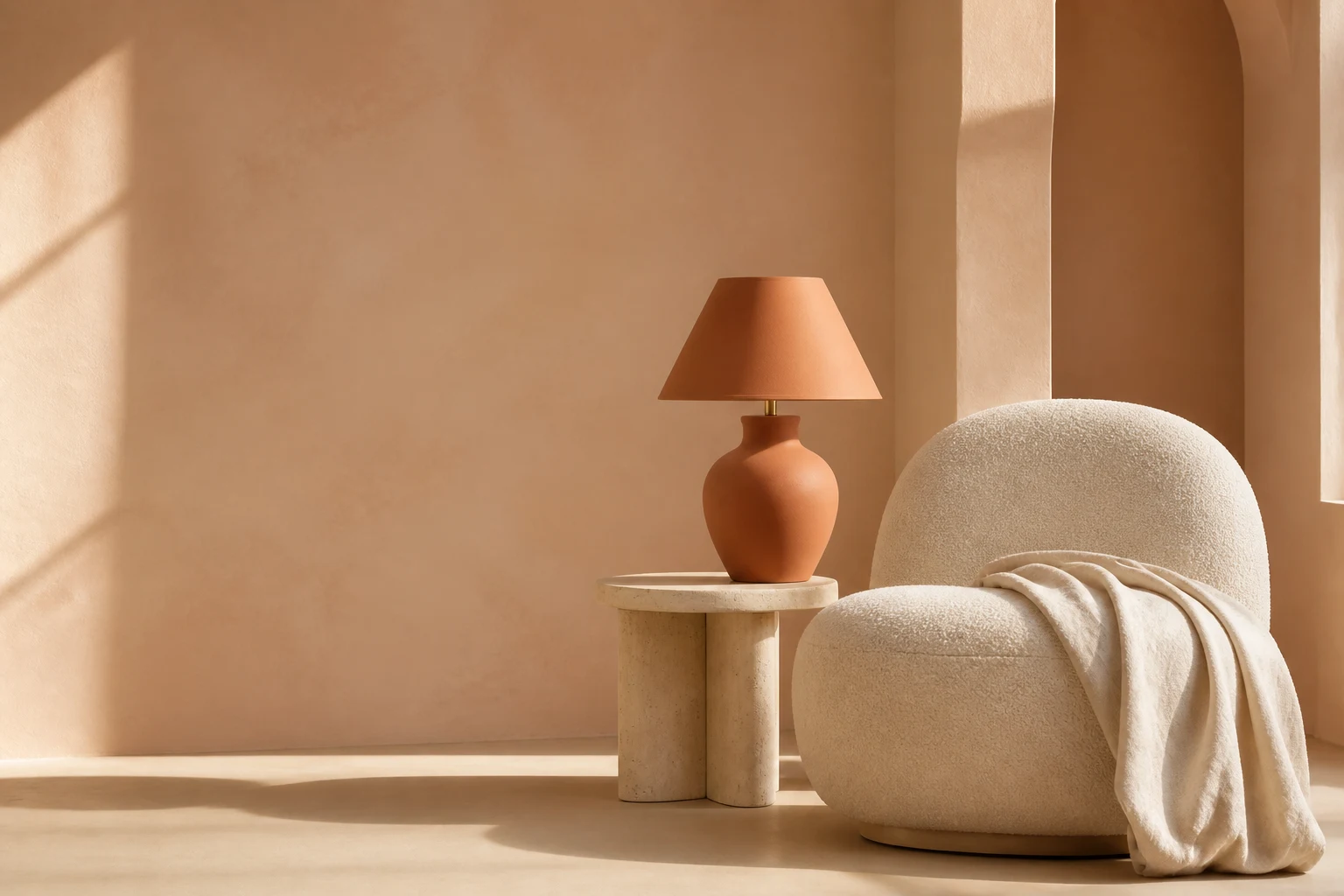 The same warm home décor scene after all campaign text was removed